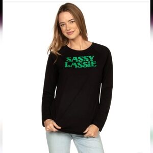 Tipsy Elves Sassy Lassie Long Sleeve Shirt Top Sz Small St. Patty's Day